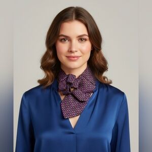 Multi Colored Ascot Tie - Women's Tie - Unique Scarf